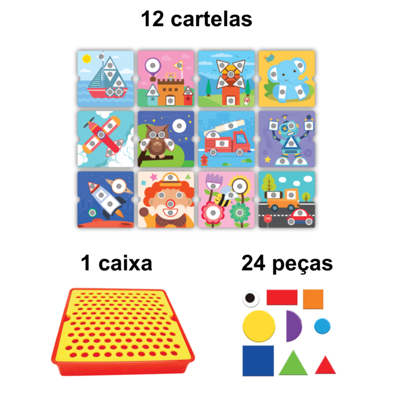 Jogo de Tabuleiro Infantil Educativo Follow Shapes Pedagógico – Loja ...