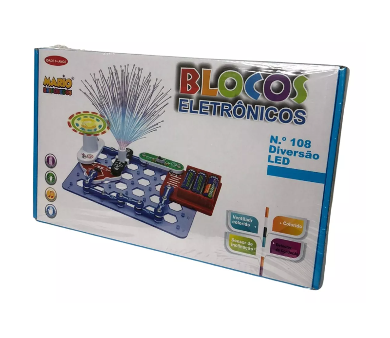 Blocos De Montar Com Luz Colorida Motor E Sensor Educativo – Loja Robottime