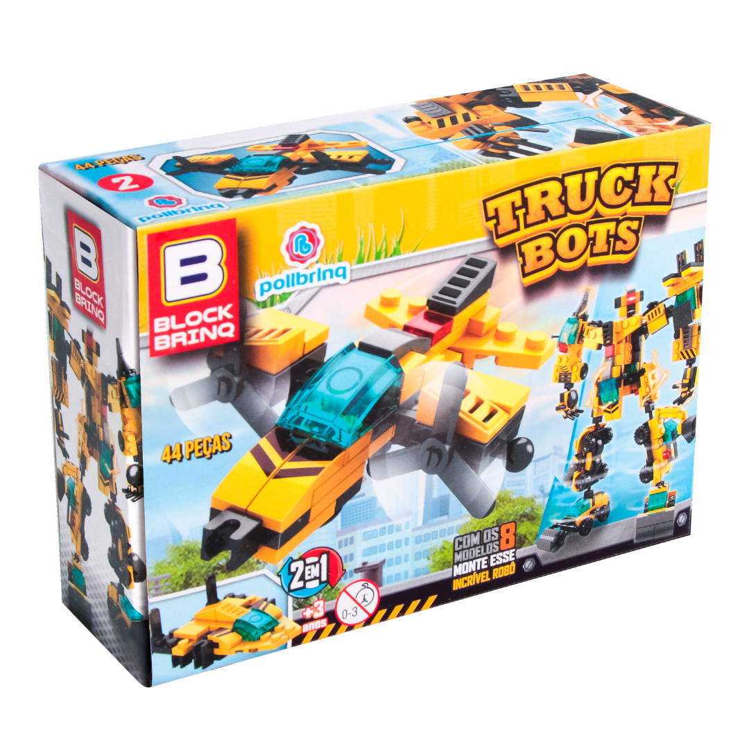 Brinquedo de Montar Truck Bots 2 - Helicóptero de Montar