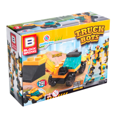 Brinquedo de Montar Truck Bots 3 - Escavadeira