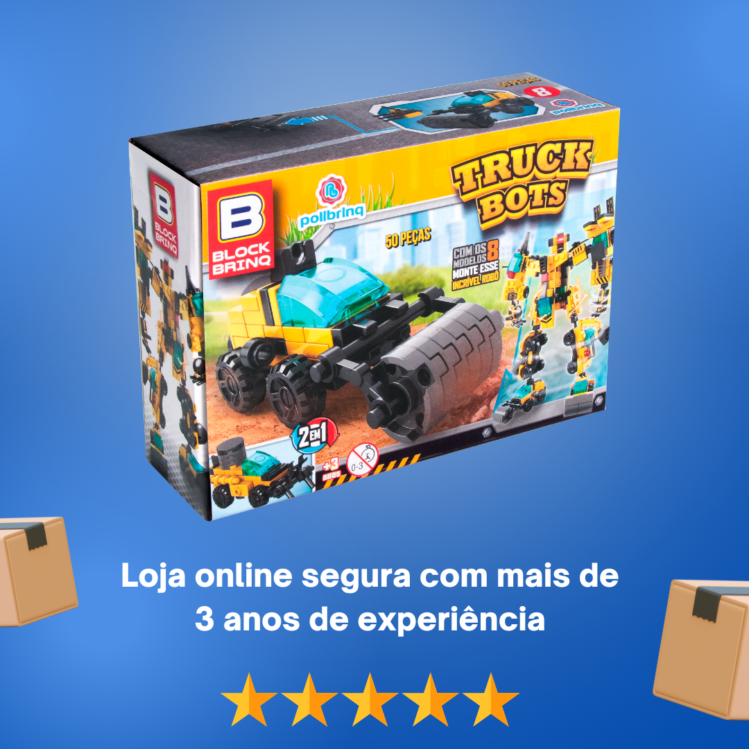 Brinquedo de Montar Truck Bots 8 - Rolo Compressor - Imagem 4