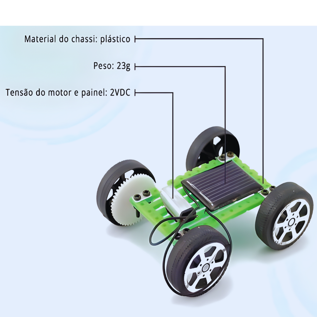 Kit de Robótica - Carrinho De Montar Movido Energia Solar - Imagem 5
