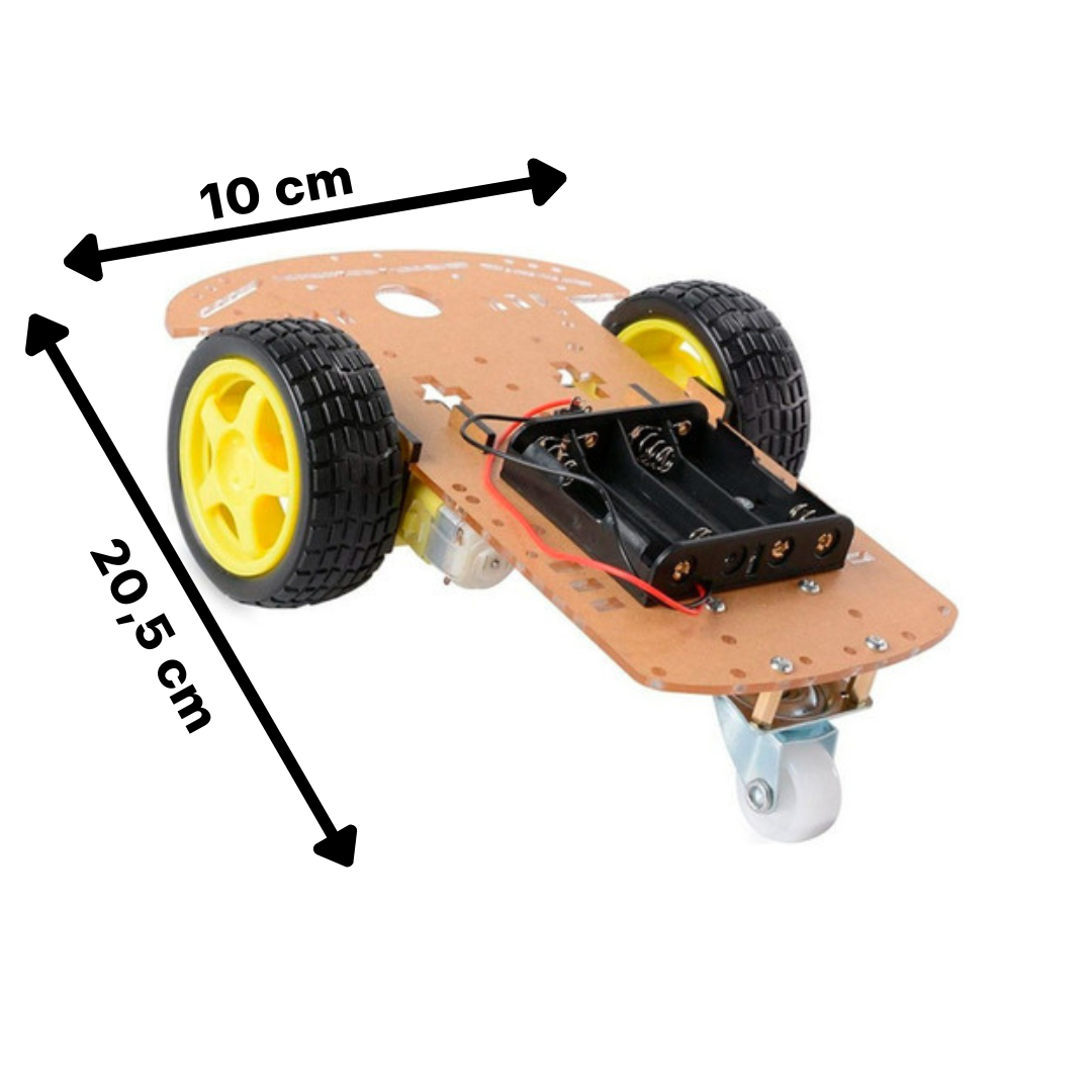 Kit Chassi 2wd Para Robô Carrinho Seguidor De Linha Arduino - Imagem 2