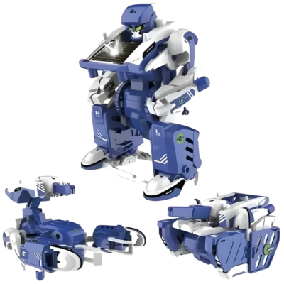 Kit de Robótica - Robô Transformers De Montar 3 Em 1 Educativo C Energia Solar