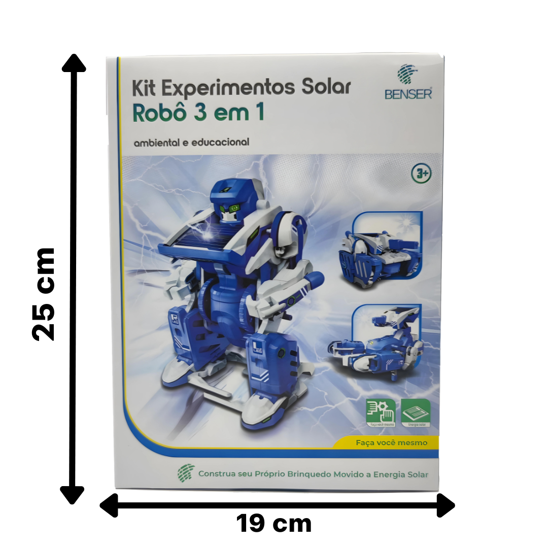 Kit de Robótica - Robô Transformers De Montar 3 Em 1 Educativo C Energia Solar - Imagem 6