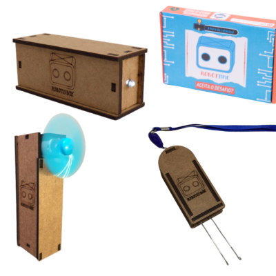 3x Kits de Robótica - Robottime Box - Lanterna, Ventilador, Detector