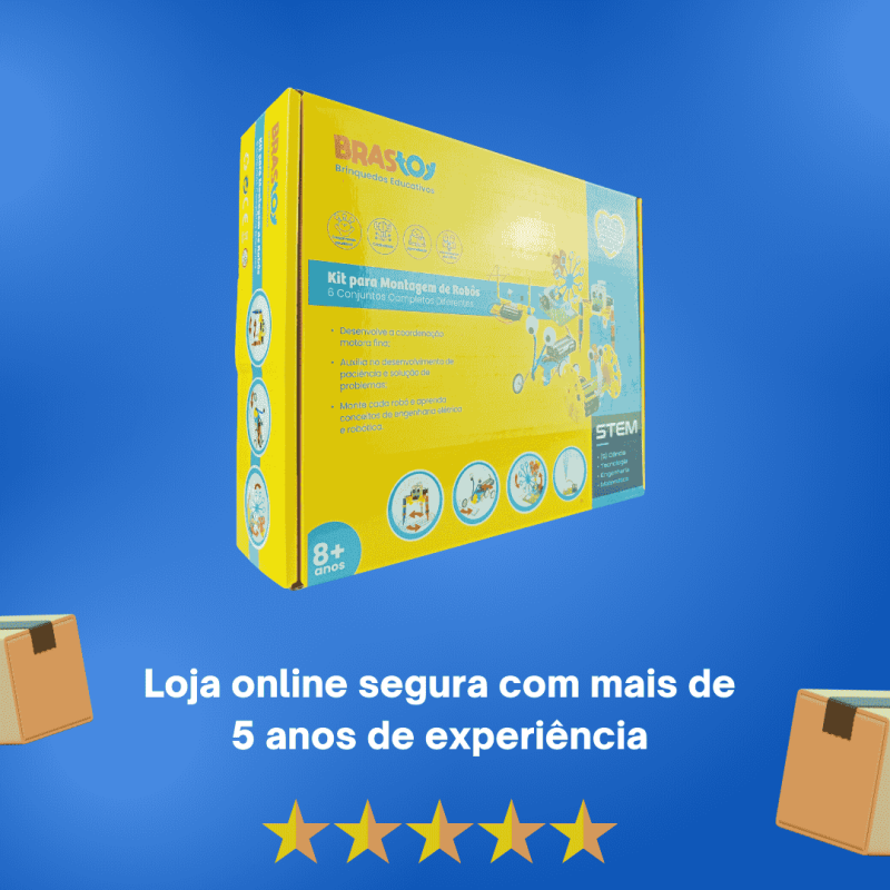 Montagem de brinquedos robôs 6 em 1