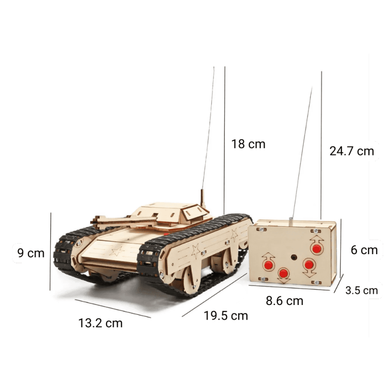 Kit de Robótica - Tanque de Guerra com controle remoto - Diy