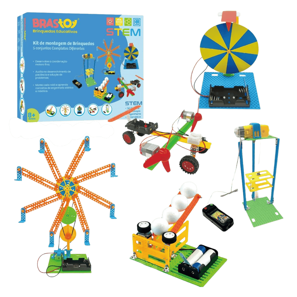 Kit de Robótica - Parque de Diversões 5 em 1 - STEM