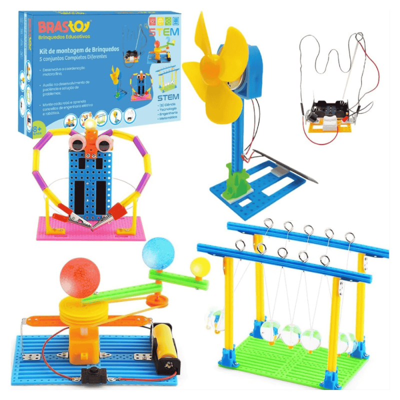 Kit de Robótica - Experimentos Científicos 5 em 1 - STEM