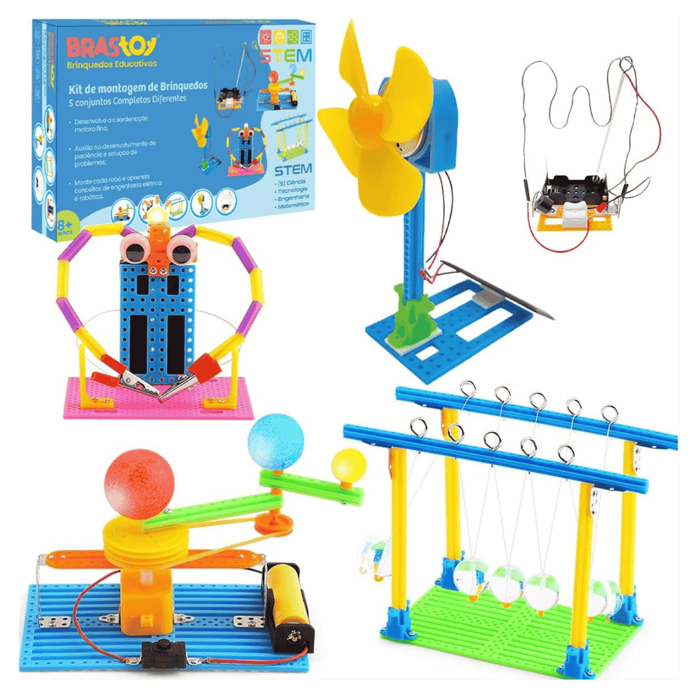Kit de Robótica - Experimentos Científicos 5 em 1 - STEM