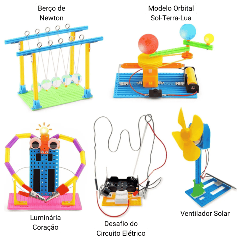 Kit de Robótica - Experimentos Científicos 5 em 1 - STEM