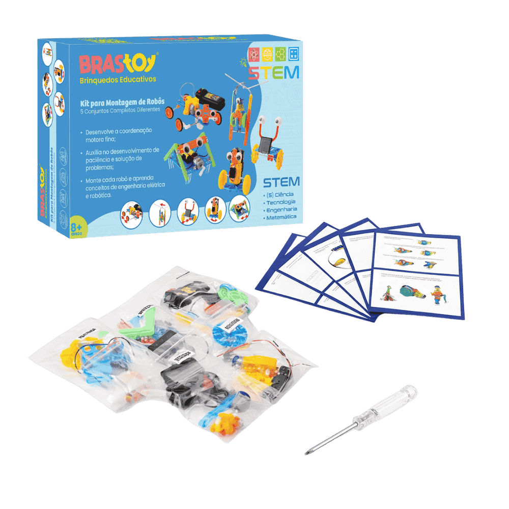 Kit de Robótica - Inventor de robôs 5 em 1 - STEM
