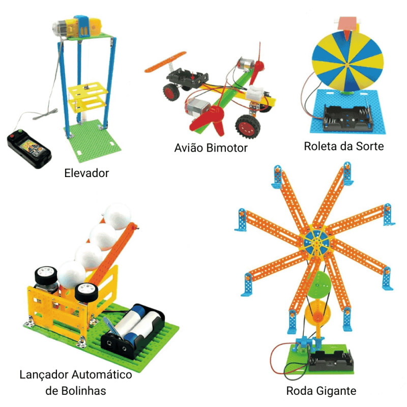 Kit de Robótica - Parque de Diversões 5 em 1 - STEM