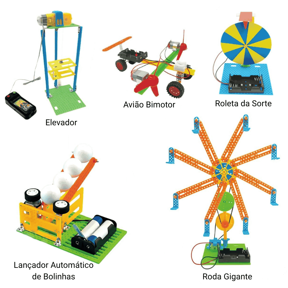 Kit de Robótica - Parque de Diversões 5 em 1 - STEM