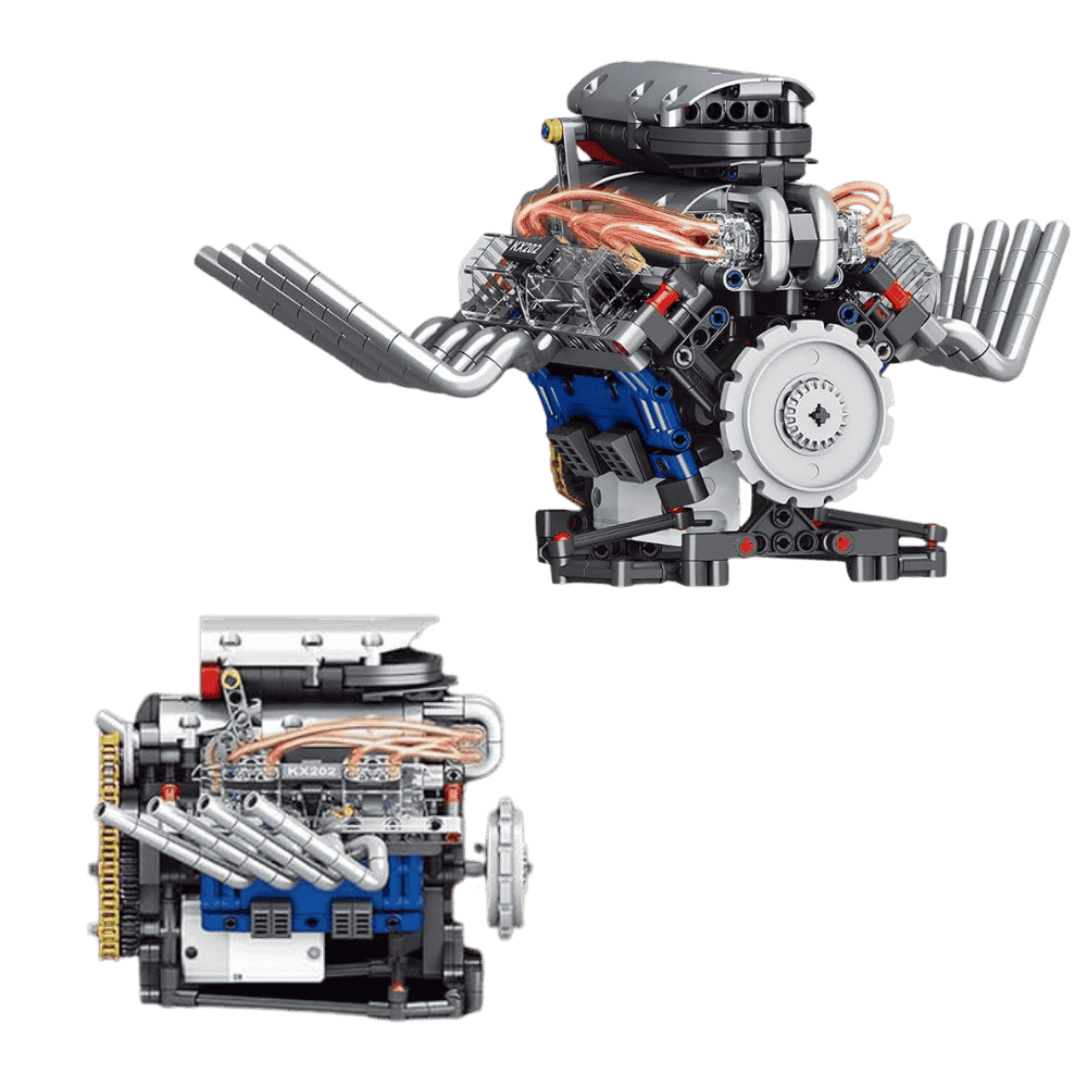 Kit de Robótica - Motor V8 SC Linha AUTO - Conjunto de Blocos de Construção 665 peças