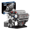 Kit de Robótica - Motor V8 Supercharger - Conjunto de Blocos de Construção 552 Peças
