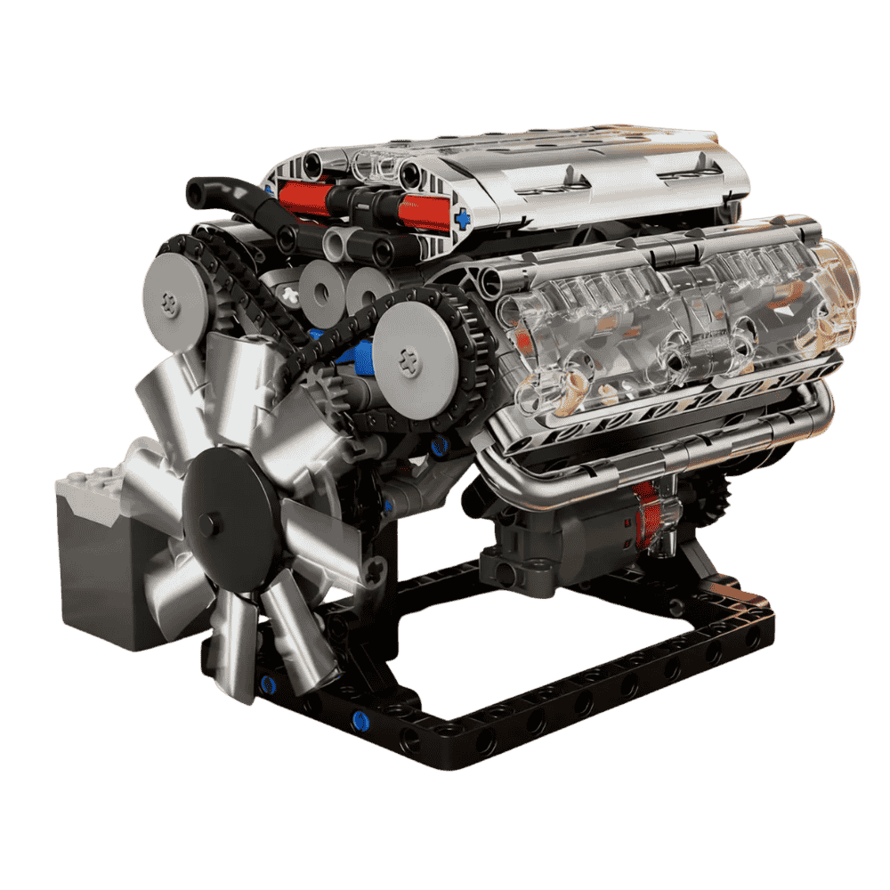 Kit de Robótica - Motor V8 Supercharger - Conjunto de Blocos de Construção 552 Peças