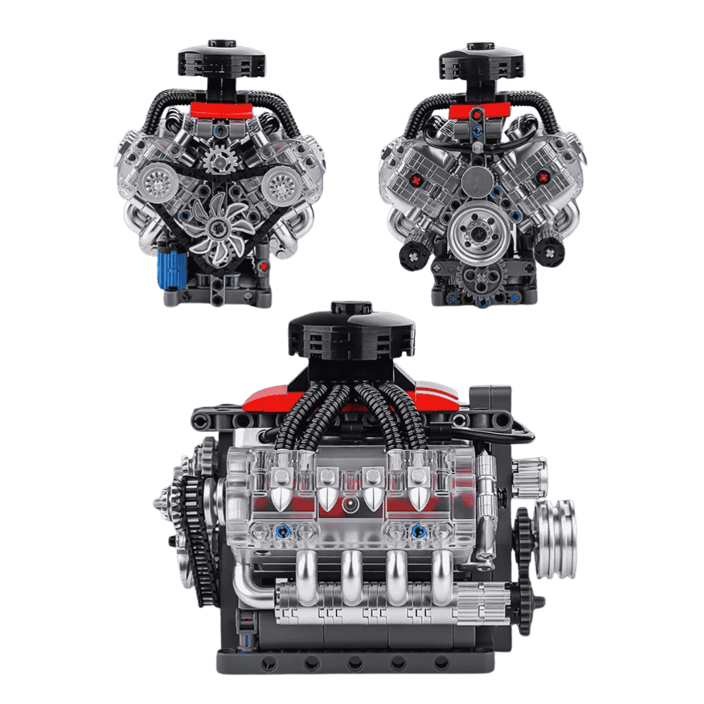 Kit de Robótica - Motor V8 Supercharger - Conjunto de Blocos de Construção 552 Peças