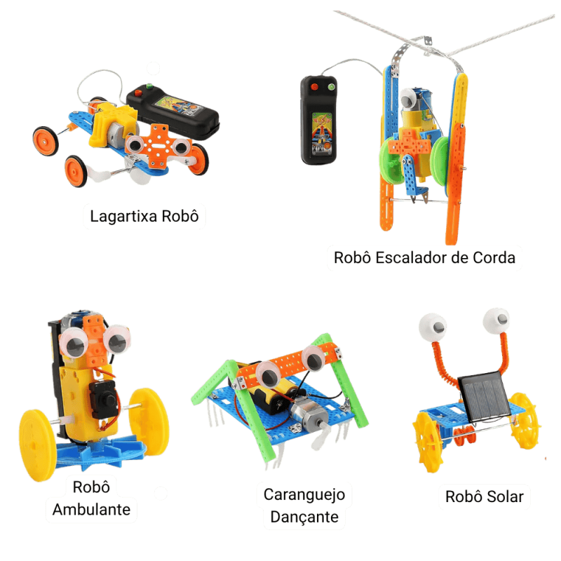 Kit de Robótica - Inventor de robôs 5 em 1 - STEM