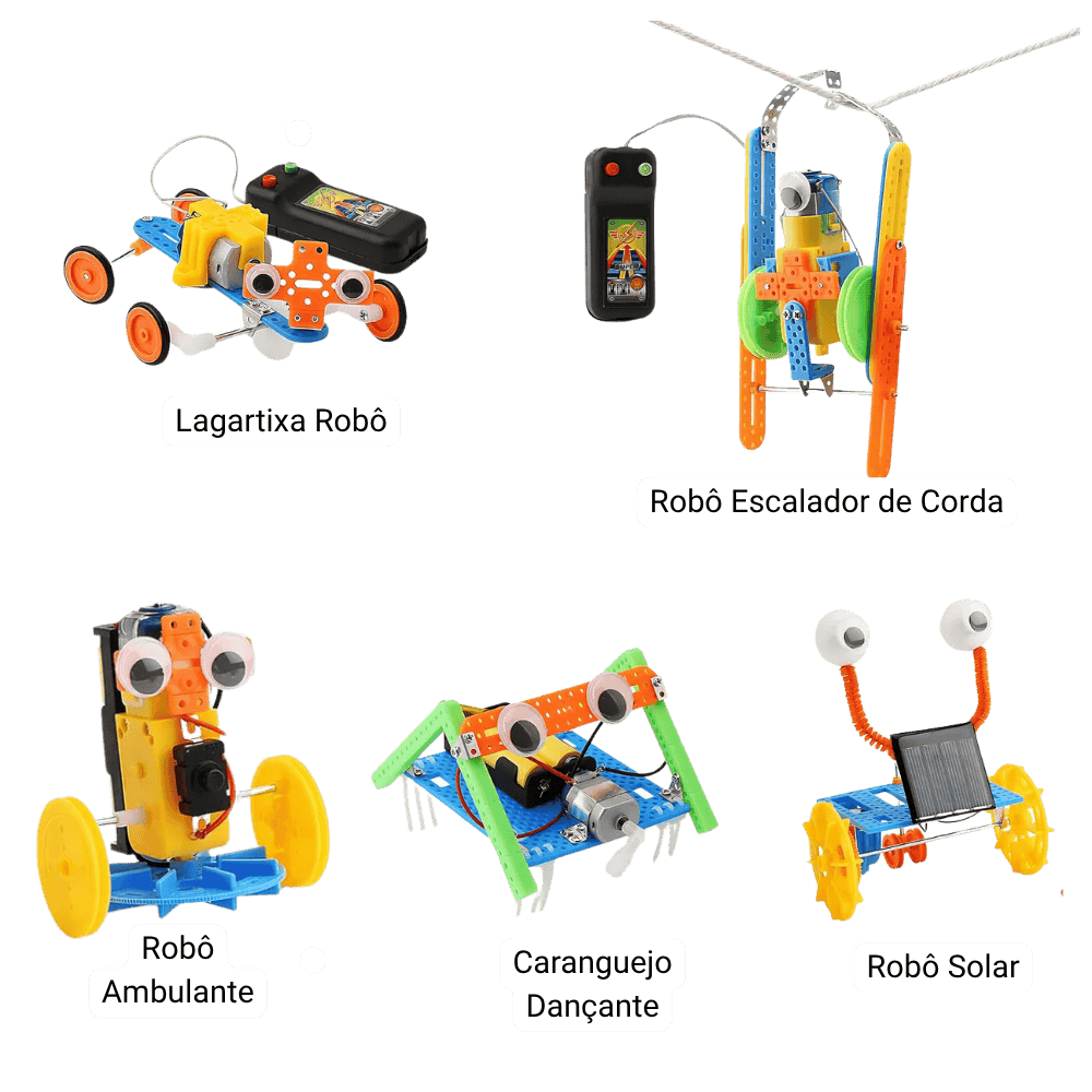 Kit de Robótica - Inventor de robôs 5 em 1 - STEM