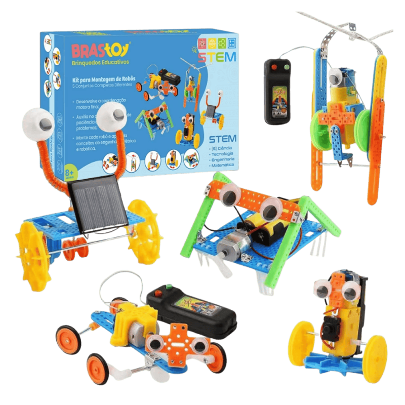 Kit de Robótica - Inventor de robôs 5 em 1 - STEM